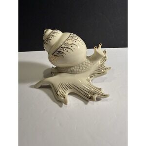 Lenox China Jewels Snail Figurine Porcelain Gold Trim Thailand Coastal
